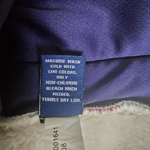 Vineyard Vines Red/Navy Blue Plaid Sherpa Fleece Half Zip Pullover Sweater XS - Picture 10 of 13